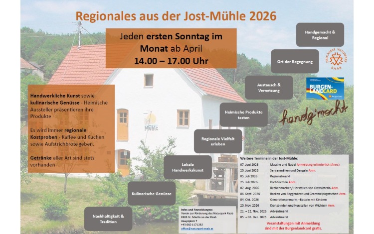 Regionales in der Jost Mühle