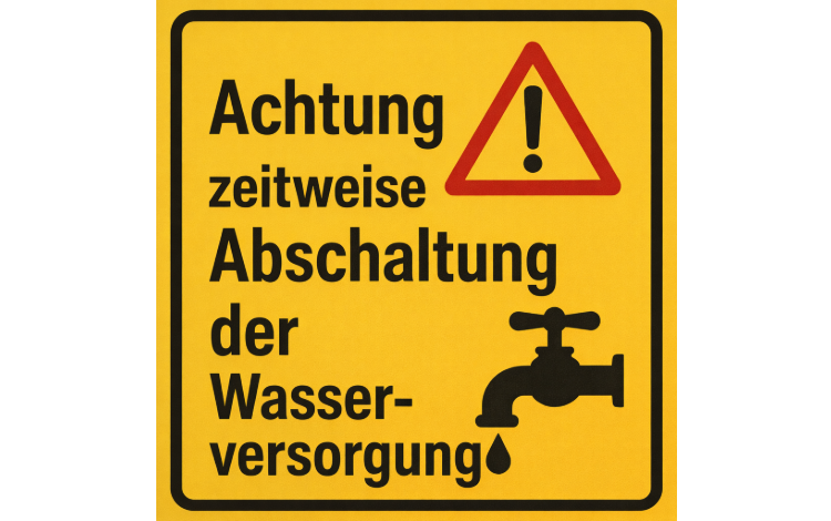 Zeitweise Unterbrechung der Wasserversorgung (Obere Schütt, Mainhartsdorf, Winklern)