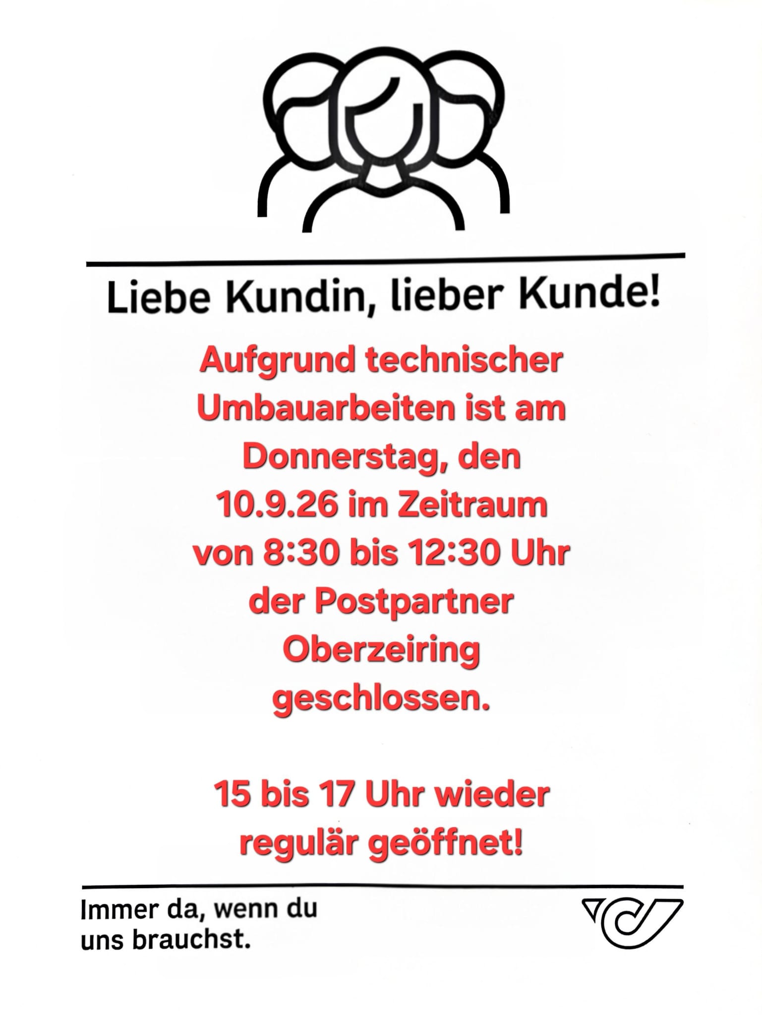 Post Partner geschlossen