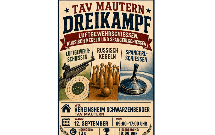 Trachtenverein: Eselberg Dreikampf und Herbstmeisterschaft