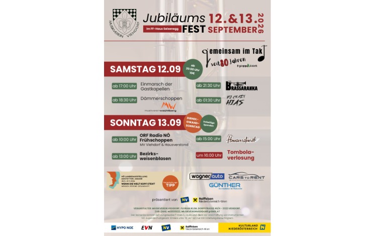 Jubiläumsfest - 80 Jahre Musikverein Viehdorf