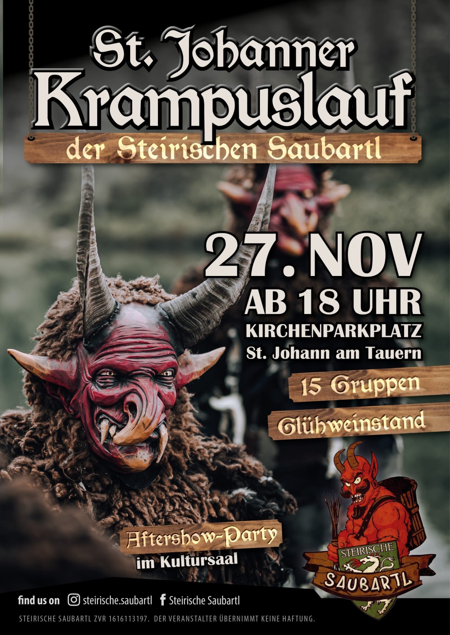 St. Johanner Krampuslauf der steirischen Saubartl