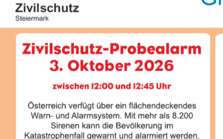 Zivilschutz-Probealarm