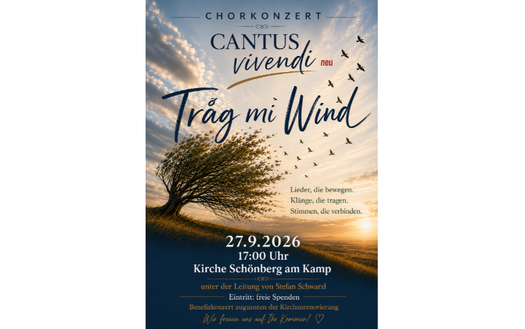 Chorkonzert CANTUS vivendi - Trog mi Wind