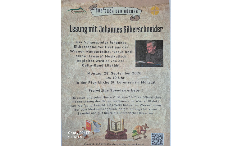 Lesung mit Johannes Silberschneider