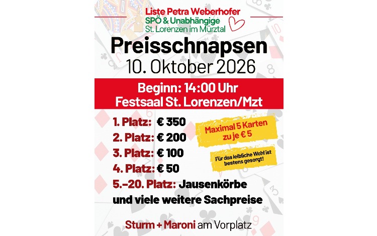 Preisschnapsen u.Sturm u. Maroni