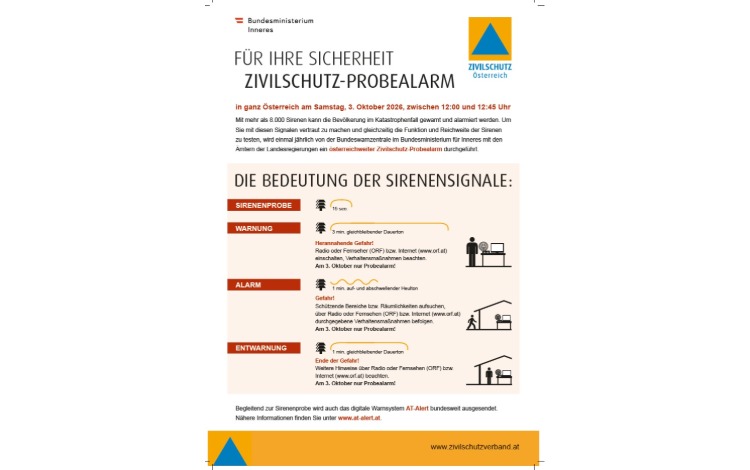Zivilschutz - Probealarm