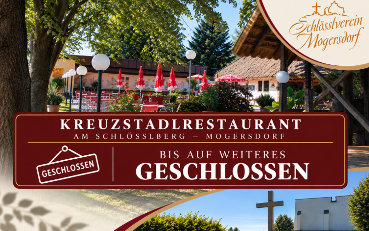 Kreuzstadlrestaurant Mogersdorf geschlossen bis auf weiteres, Schlosswappen