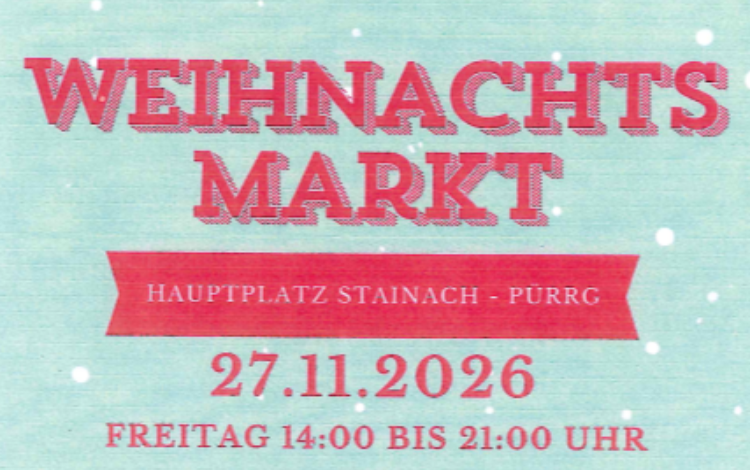 Weihnachtsmarkt am Hauptplatz Stainach