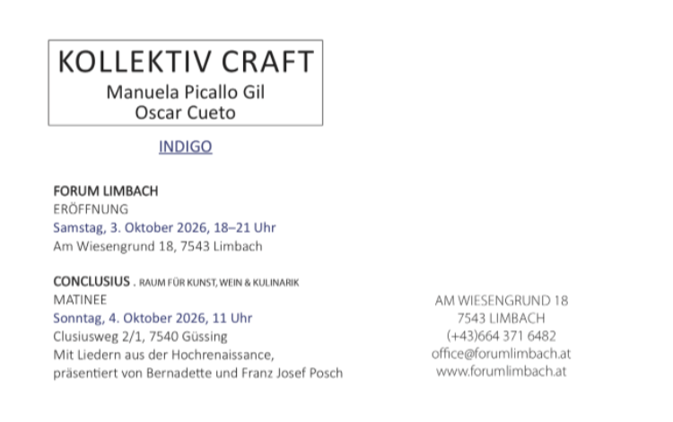 Ausstellungseröffnung "Kollektiv Craft - Manuela Picallo Gil, Oscar Cueto"