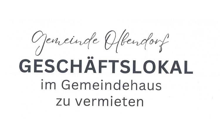 Geschäftslokal im Gemeindehaus zu mieten