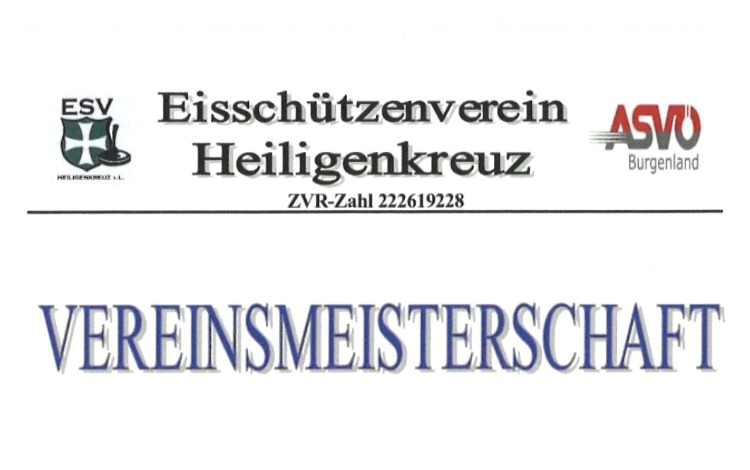 Vereinsmeisterschaft des ESV Heiligenkreuz i.L.