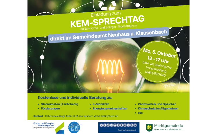 KEM-Sprechtag (Energie- & Förderberatung)