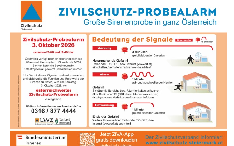 Achtung - Zivilschutzprobealarm