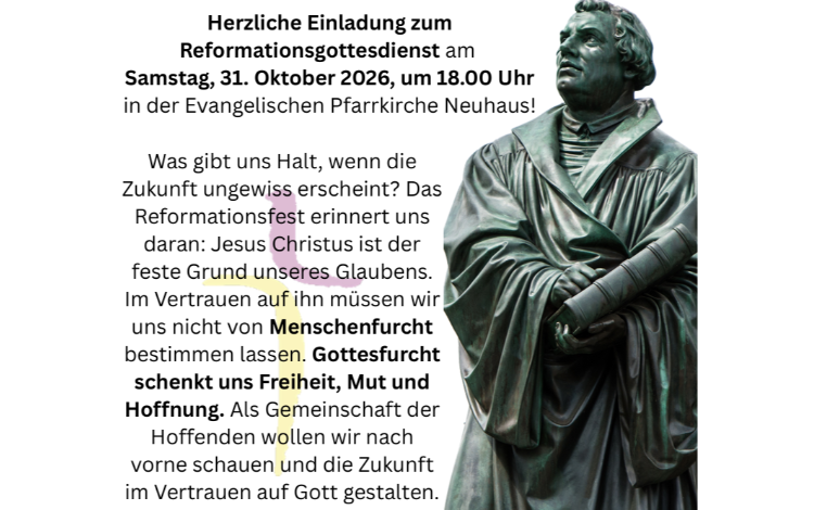 Einladung zum Reformationsgottesdienst