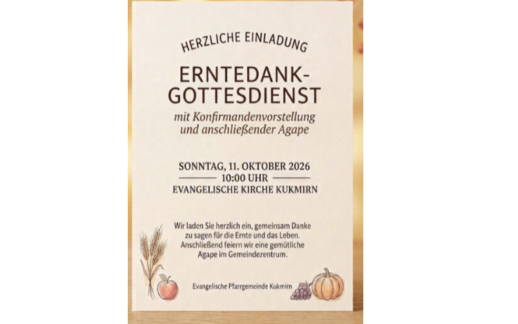 Erntedank-Gottesdienst