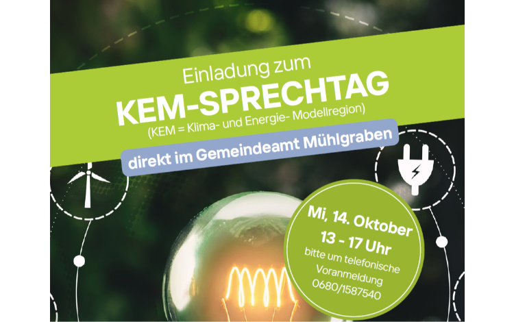 Einladung zum KEM-Sprechtag (Energie- & Förderberatung)