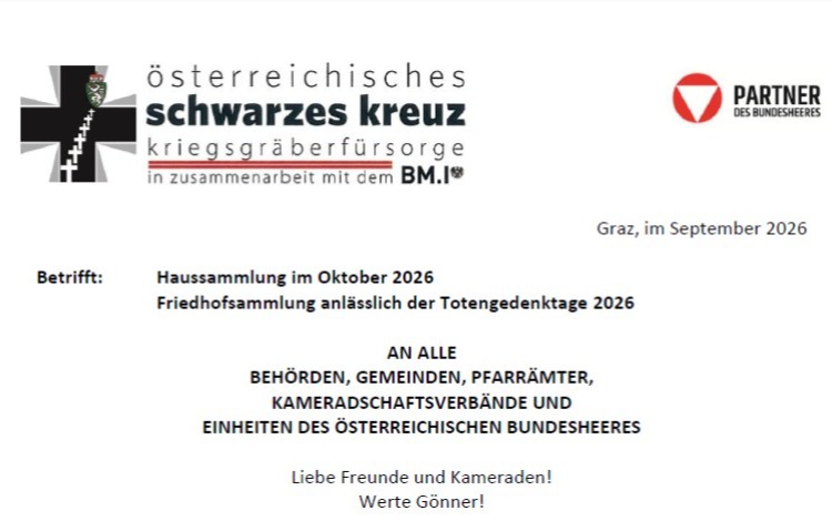 Haussammlung und Friedhofsammlung