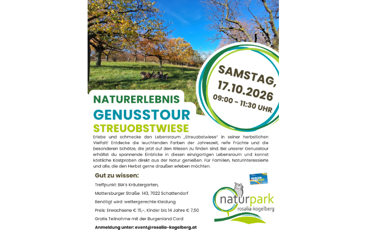 Naturpark Genusstour Streuobstwiese