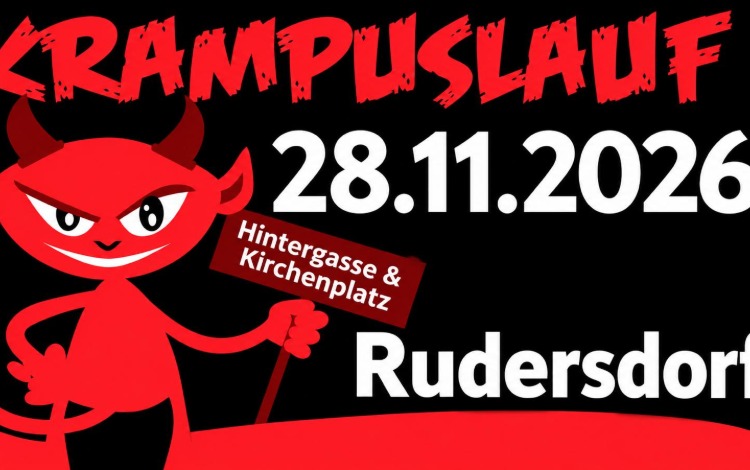 Krampuslauf am Kirchenplatz in Rudersdorf
