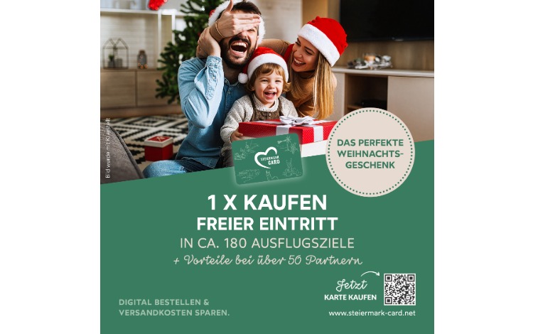 Steiermark-Card als Weihnachtsgeschenk!