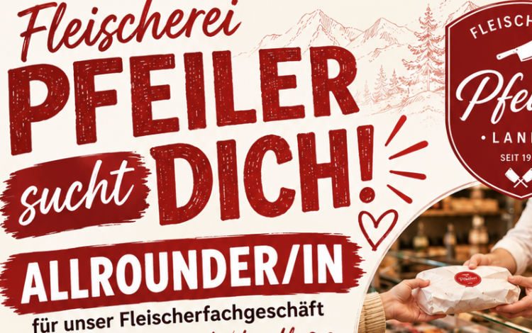 Stellenausschreibung Fleischerei Pfeiler