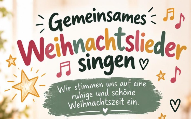 Gemeinsames Weihnachtslieder singen