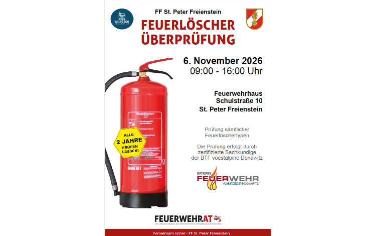 Feuerlöscher Überprüfung