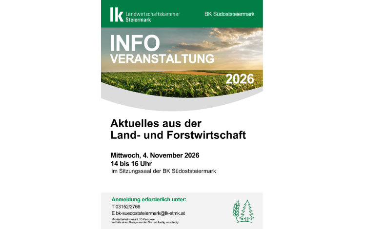 Infoveranstaltung: Aktuelles aus der Land- und Forstwirtschaft