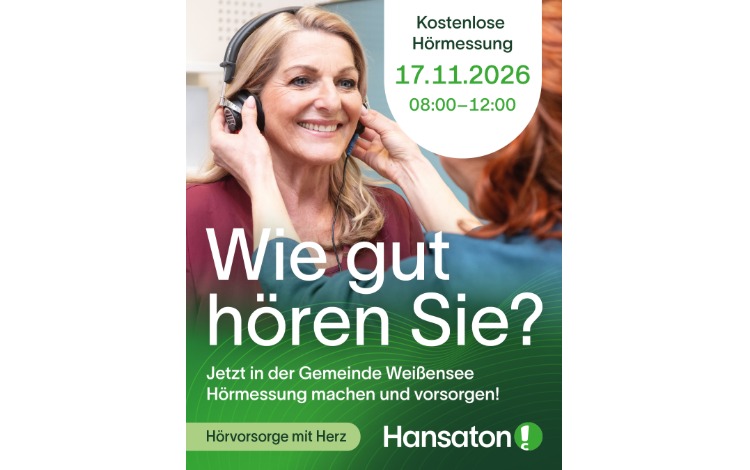 Kostenloser Hörtest von Hansaton 17.11.2026