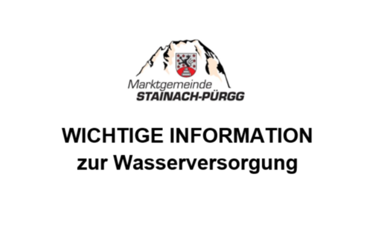 Wichtige Information zur Wasserversorgung