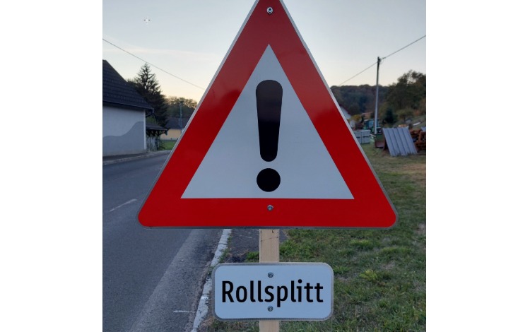 Oberflächensanierungen abgeschlossen – Achtung Rollsplitt!