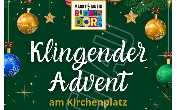 Klingender Advent am Kirchenplatz mit der Marktmusik Rudersdorf