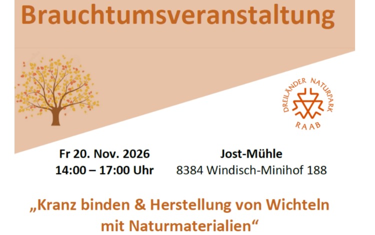 Brauchtumsveranstaltung - Kranz binden und Herstellung von Wichteln