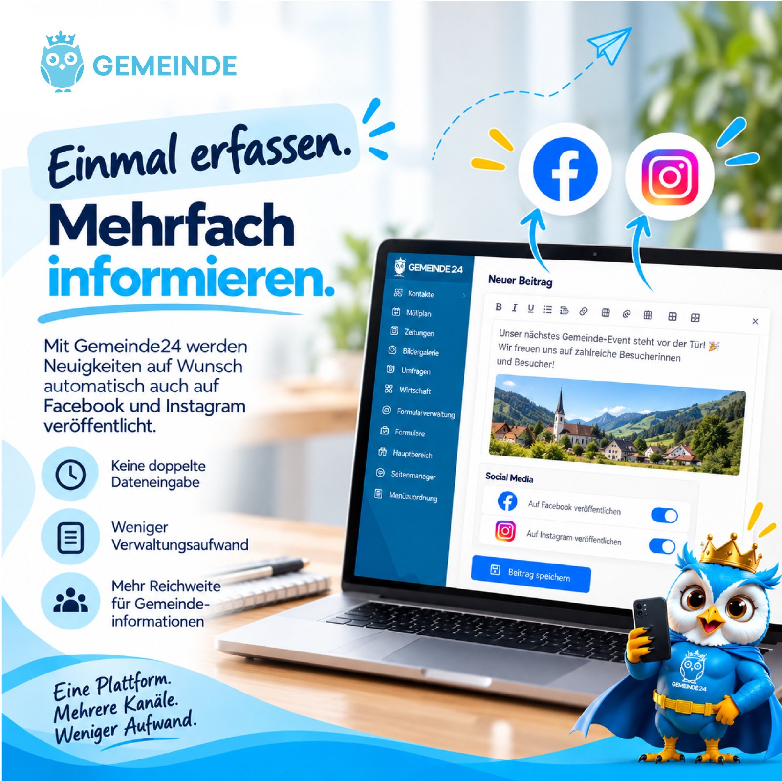Gemeinde24 SocialMedia einmalerfassen mehrfachinformieren-01