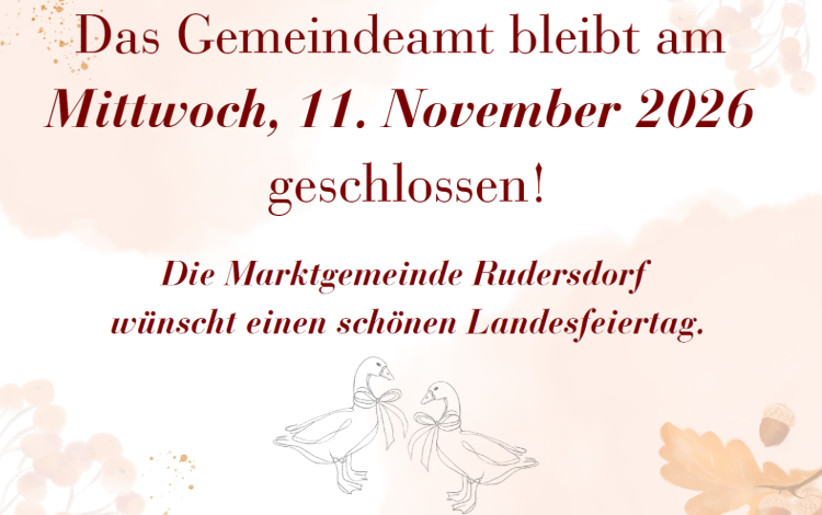 Martini - Gemeindeamt geschlossen
